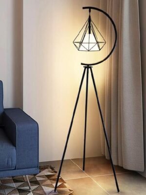 Wrought Iron Diamond Floor Lamps Nordic Simple Tripod Stand Lights Living Room Decor Corner Bedroom Bedside Lamp Led Tall Lamp 1