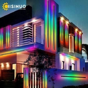 RGB Colored Tall Outdoor Christmas Decoration Light 7 Colors Atmosphere Interior Home Decoration Intelligent Remote Sconces Lamp 1