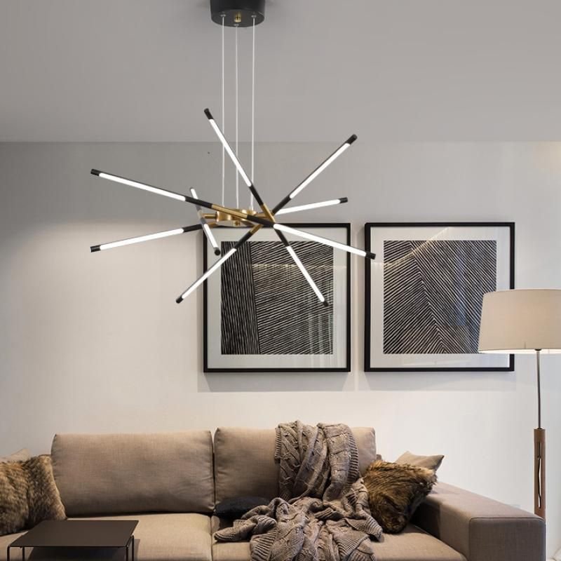 Modern Black Pendant Lamp Led Designer Hanglamp Lights for Living Room Dining Room Loft Suspension Luminaire Lighting Fixtures 6