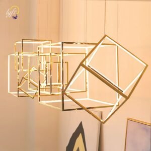 Nordic Modern Cube LED Pendant Light Indoor Lighting For Home Living Room Decoration Hanging Lamp Dining Tables Lights 1