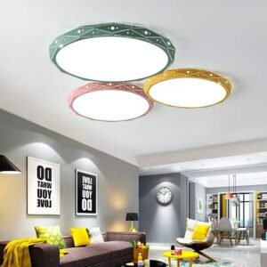Macaron Ceiling Lights modern minimalist children's room Round Warm romantic LED bedroom Ceiling Lamp 1