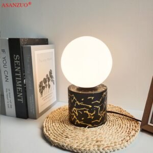 Led Reading Table Lamp Bedside Counter Study Room Living Room Light Dressing Black Gold Table Lamp Nordic American Fixture 1