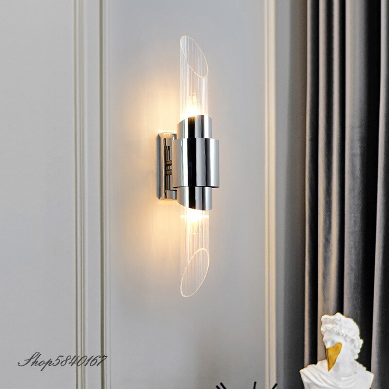Nordic Crystal Wall Light Led Indoor Lighting Stainless Steel Wall Lamp Sconce Luxury Bedroom Lamp Beside Wall Lights Mirror G9 2