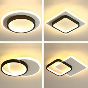 Small Modern LED Aisle Ceiling Lamp 2 Rings Creative Nodic Home Decor Lustre Entrance Corridor Balcony Lights 1