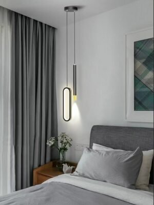 Modern Home Decor Lustre Minimalist LED Chandelier Pendant Lights Nordic Bedroom Bedside Long Line Light suspensions luminaire 1
