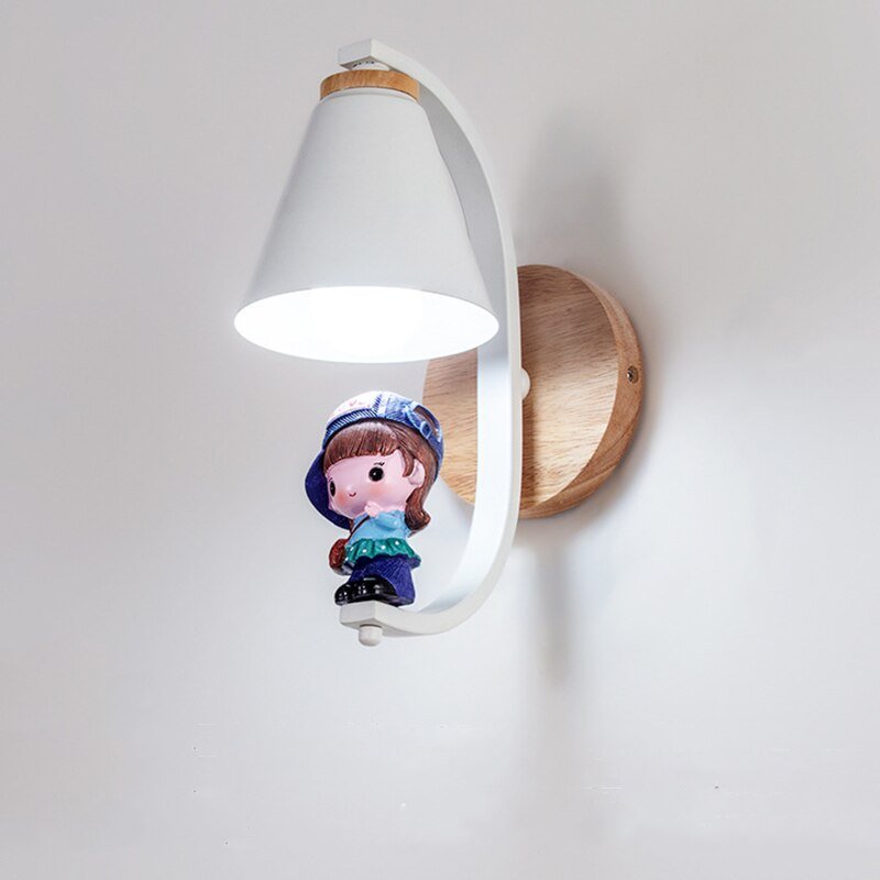 Nordic Wall Lamp Kids Princess Wall Lights for Children Bedroom Lamp Modern Wall Sconce Decoration Loft Living Room Wall+lamps 2