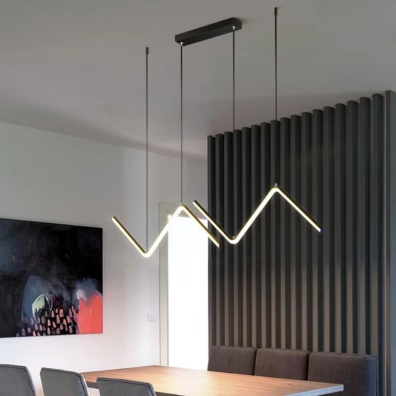 Nordic LED Dining Table Pendant Light Simple And Modern Creative Restaurant Bar Coffee Shop Office Line Light 3