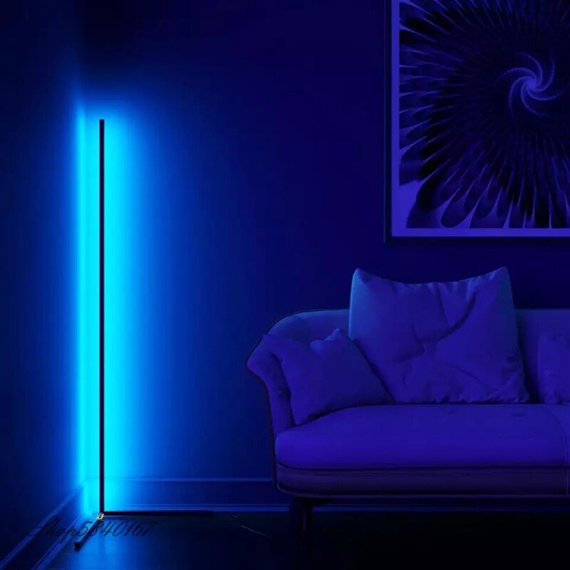 Colourful RGB Floor Light Led Dimming Corner Lamp Stand for Living Room Bedroom Lamps Home Decor Floor Lamp Modern Standing Lamp 4