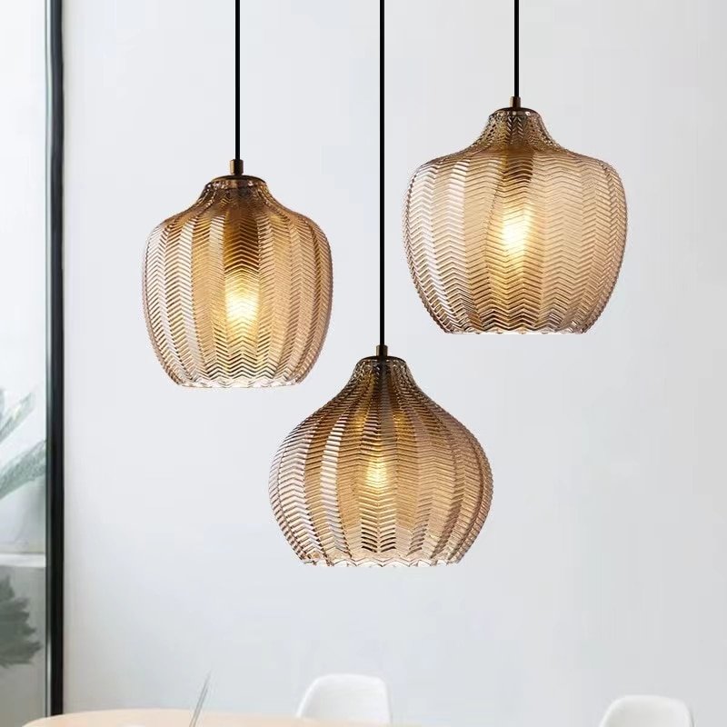 Nordic Pendant Lights Glass Hanging Lamp Kitchen Light Fixtures Restaurant Bedroom Bedside Pendant Lamp 2