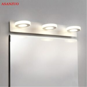 AC85-265V LED Mirror Light Modern Bathroom lamp Circle Square Acrylic wall lamps 2heads 3heads 4heads indoor Lighting fixtures 1
