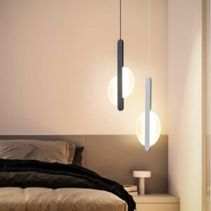 Modern Led Pendant Lights Nordic Dining Room Bedroom Bedside Lamp Kitchen Bar Hanging Lamp Deco Fixtures 90-260V Black/ White 1