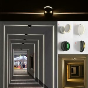 LED Window Wall Lamp 360 Degree Annular Contour Lamp LED Corridor Lights Building Contour Line Lights Outdoor round Porch Lights 1