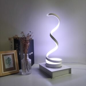 Spiral shape LED Table Light Remote Control Warm White Dimmable Desk Lamp With UK US EU AU Plug Bedside Lights Decor 1
