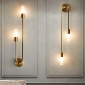 Modern LED Wall Light Gold Indoor Decor Vanity Lamparas De Pared Sconce Long Strip Nordic Living Room Kitchen Hall Bedroom Lamp 1