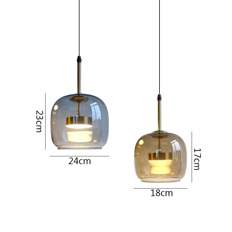 Glass Design LED Pendant Lights Modern Dining Room Bedroom Loft Bar Decor Nordic Hanging Lamp Indoor Home Kitchen Light Fixtures 6