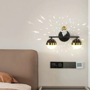New LED Children's Room Wall Lamp Star Projection Wall Lights Astronaut Model Wall Lamps for Living Room Beside Spaceman Lustre 1