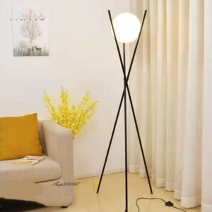 Modern Tripod Led Floor Lamp Nordic Simple Tall Lamp Standing Lamp for Living Room Decor Bedroom Beside Lamp Glass Floor Light 1