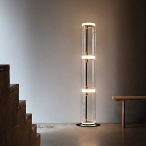 Italian Glass Floor Lamp Creative Designer Led Light Clear Glass Tall Lamps Living Room Bedroom Decoration Modern Standing Lamps 1