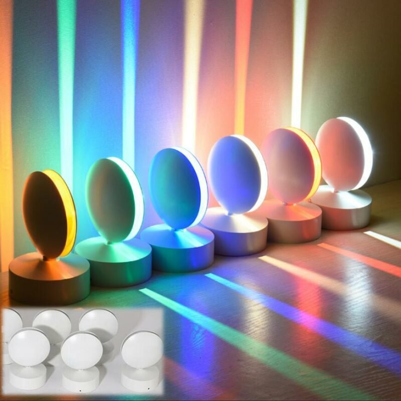 LED Window Wall Lamp 360 Degree Annular Contour Lamp LED Corridor Lights Building Contour Line Lights Outdoor round Porch Lights 2