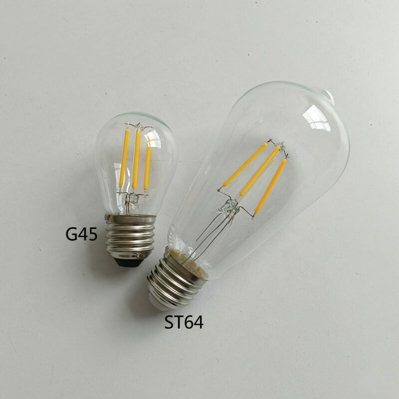 2pcs E27 Retro Edison Bulb LED Filament Bulb Lamp AC220V Light Bulb G45 A60 ST64 G80 G95 G125 Glass Bulb Vintage Light 2
