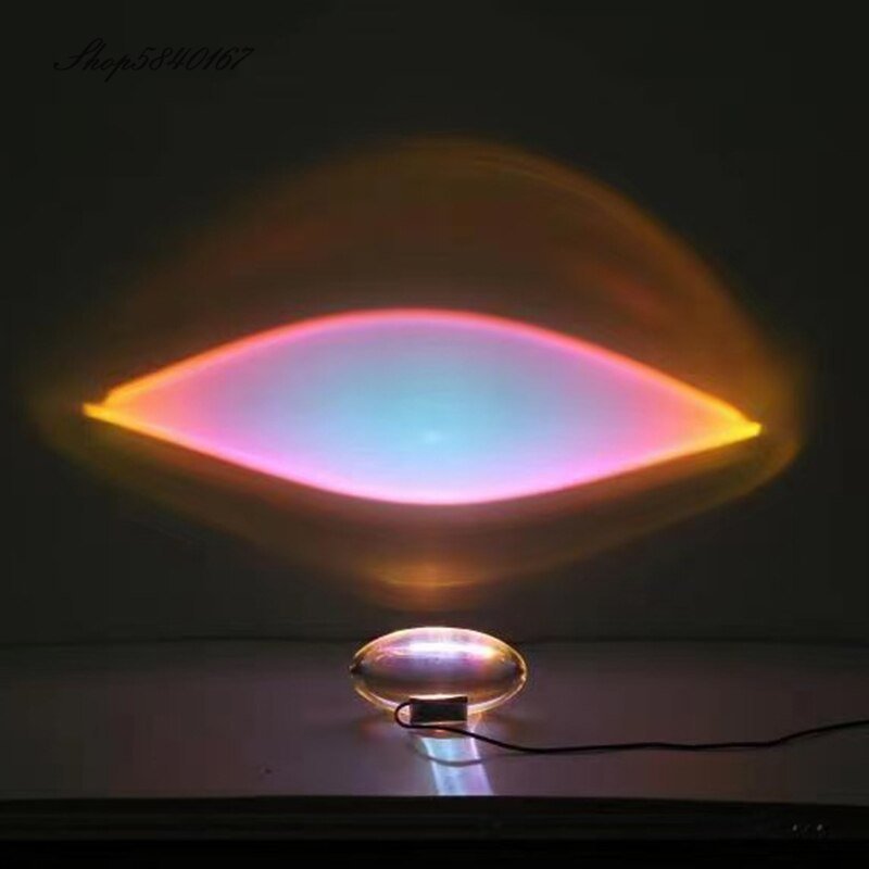 Creative Angel Eyes Projector Table Lamp Crystal Desk Light Romantic Sunset Beside Lamp for Bedroom Living Room Decor Luminaire 4