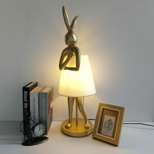 Vintage Bathing rabbit Table lamp Design Resin hare Table Lamps For Living Room Decor Bedroom Desk light Bedside Lamp 1
