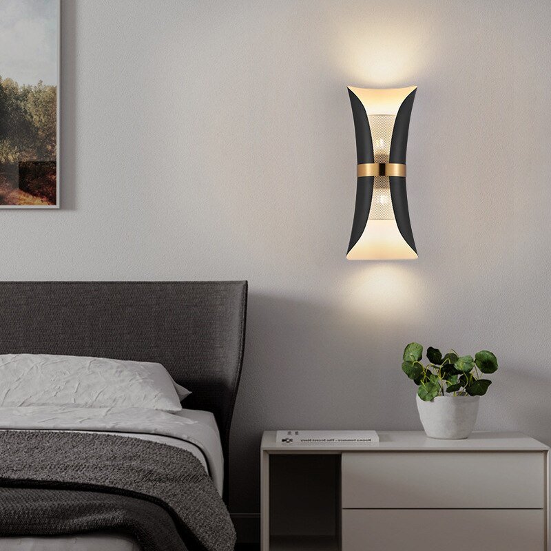 Modern Simple Wall Lamp Lights Iron Black Wall Sconce Fixture Living Room Home Decor E14 Luminaire Bedroom Wall Lights Lighting 5