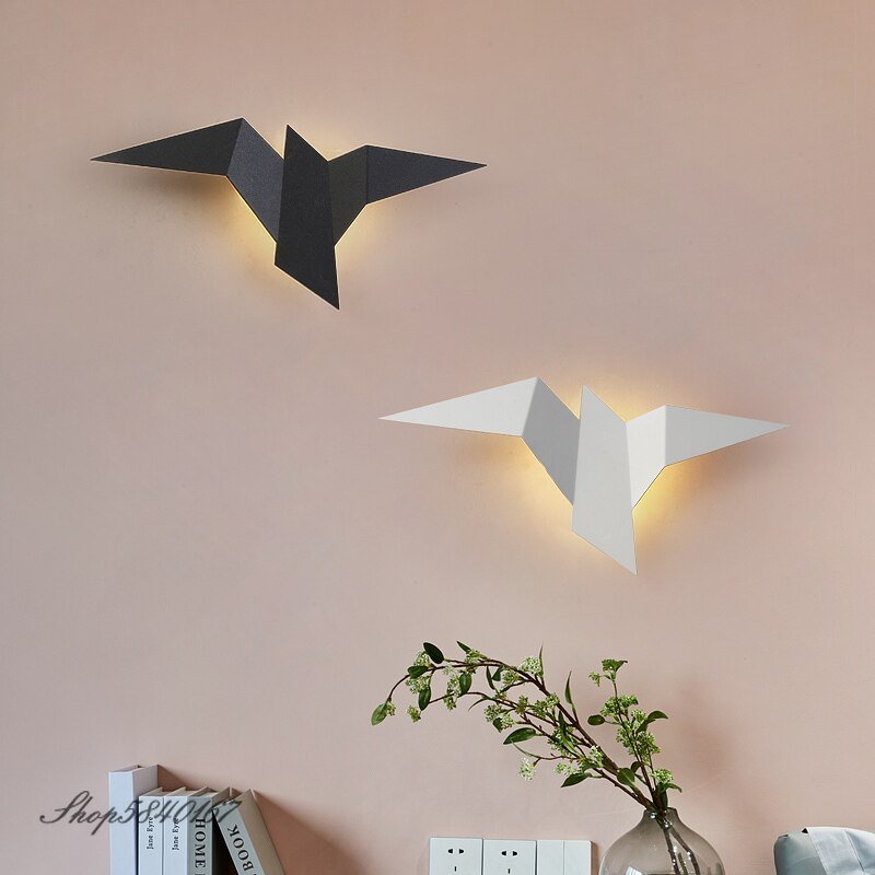 Nordic Wall Light Led Iron Bird Lamp for Living Room Lights Home Decor Wall Sconces Stair Light Bedroom Wall Lamps Indoor Light 2