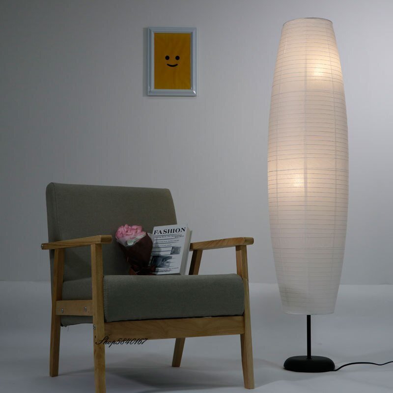 Nordic Simple Rice Paper Floor Lamp Creative Tall Lamp Lights Living Room Decor Special Paper Stand Lights Beside Lamp Lampshade 3