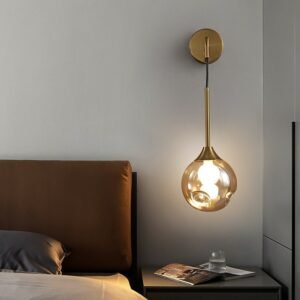 Modern LED Wall Lamp Glass Ball Bedside Sconce Bedroom Living Room Aisle Industrial Style Lighting Luxury Minimalist Decor Light 1