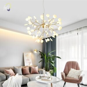 LED Modern Firefly Chandelier Light Tree Branch Nordic Indoor Lighting Pendant Lamp Living Room Ceiling Chandeliers For Home 1