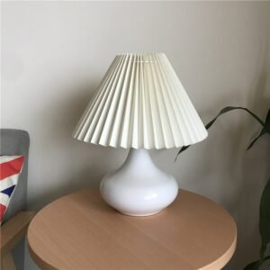 Ins Vintage Table Lamp for Bedroom Home Deco Korean Ceramic Table Lamps for Desk Living Room Lights Bed Room LED Vanity Light 1