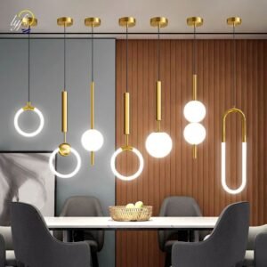 Modern LED Pendent Lights Indoor Lighting Nordic Hanging Lamp Home Kitchen Bedside Living Room Dining Table Fixtures Decoration 1