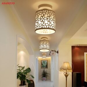 White Black Red American Cutout Pattern Ceiling Lamp Home Decor Corridor Aisle Lamp Balcony Porch Iron Cage Lighting Fixture 1