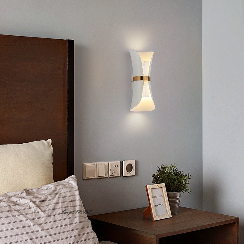 Modern Simple Wall Lamp Lights Iron Black Wall Sconce Fixture Living Room Home Decor E14 Luminaire Bedroom Wall Lights Lighting 6