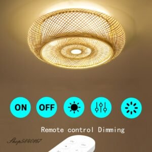 Hand Make Bamboo Ceiling Light Chinese Style Hanging Ceiling Cover Lamps for Living Room Dining Room Lighting Ceiling Home Deco 1