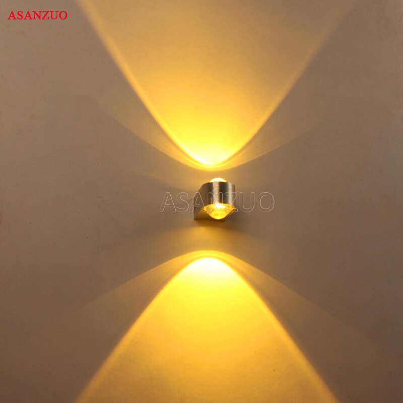 6W LED Wall Lamp Up and Down Convex Lens Lights Aluminum Sconce For Bedroom Corridor Stairs Decoration AC85-265V 3