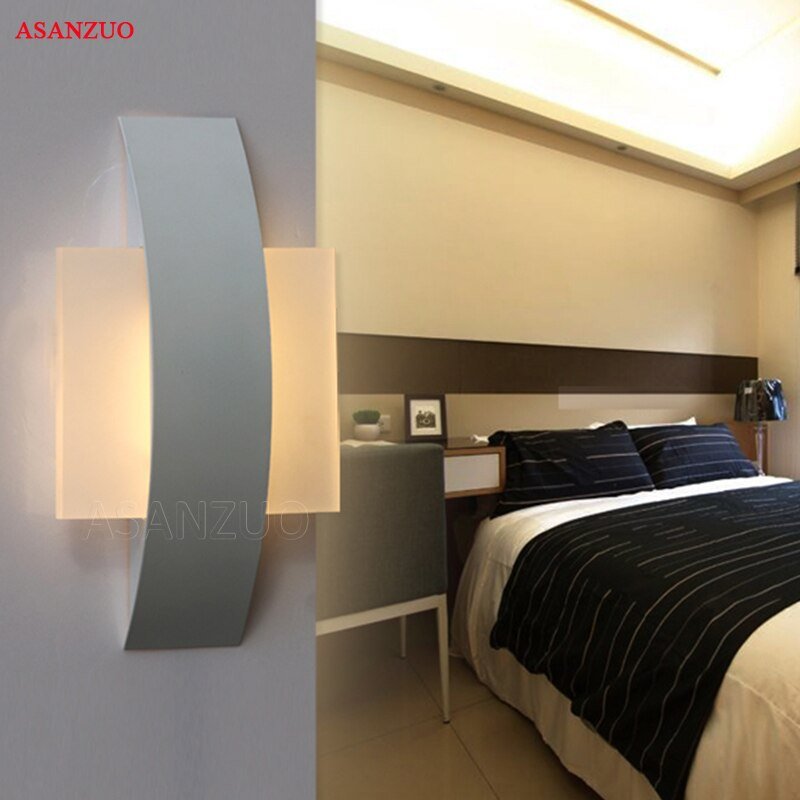 LED Wall Lamps AC85-265V Modern Simple Bedroom Lights Indoor Dining-room Corridor Aisle Lighting Aluminum lampada 3