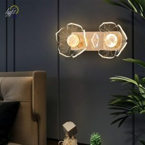 Nordic LED Wall Lamp Flower Shape Wall Light For Home Hotel Indoor Lighting Bedroom Bedside Bathroom Living Room Decoration 1