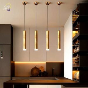 New Nordic modern minimalist restaurant chandelier bar table lamp strip light postmodern light luxury all copper table lamp 1