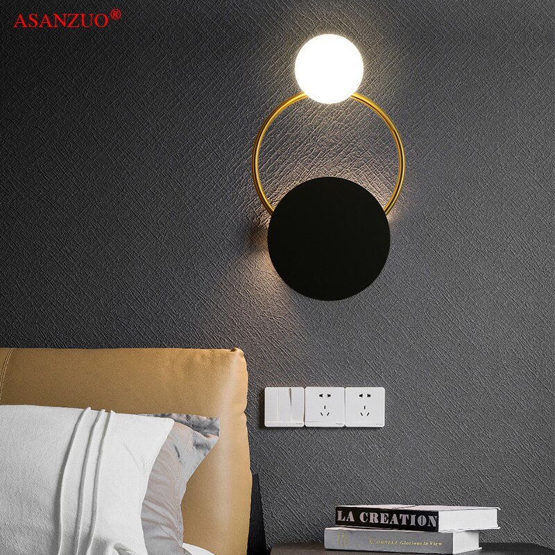 Nordic Led Wall Lamp Mirror The Wall Stickers Design For Dressing Table Bedside Bathroom Lighting Home Decor Indoor Sconce 2