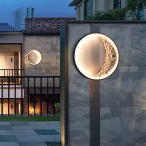 Modern Crescent Wall Lights Living Room Decor Outdoor Solar Lamp Led Wall Lighting Waterproof Exterior Courtyard Balcony Sconce 1