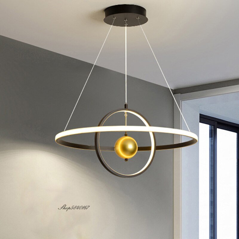 Modern Led Rings Pendant Light Nordic Creative Hanging Lamp Lights for Living Room Dining Room Bedroom Art Decor Luminaire Lamps 4