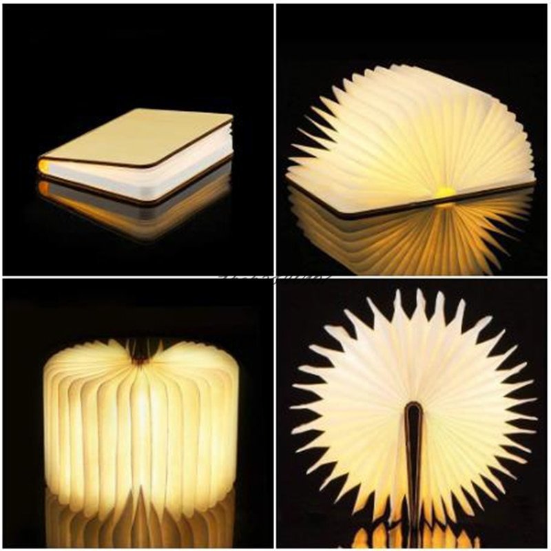 Modern 3D Book Night Light Creative LED Desk Lights for Children 5V USB Rechargeable Magnetic Foldable Table Lamp Home Decor 3