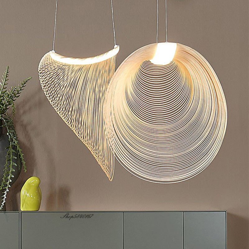 Nordic Minimalist Wooden Led Pendant Lights Designer Art Lustre for Living Room Dinning Room Cafe Bar Light Bedroom Hanging Lamp 6