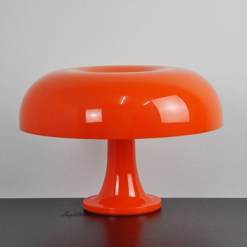Nordic Acrylic Desk Lamp Designer Orange Mushroom Table Lamp Lights Minimalist Bedroom Cute Beside Lamp Study Living Room Decor 3