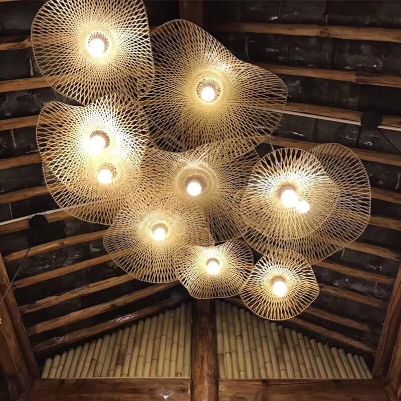 Creative Bamboo Pendant Lights Vintage Chinese Style Ceiling Hanging Lamps Dining Room Decor Restaurant Loft Suspension Hanglamp 2