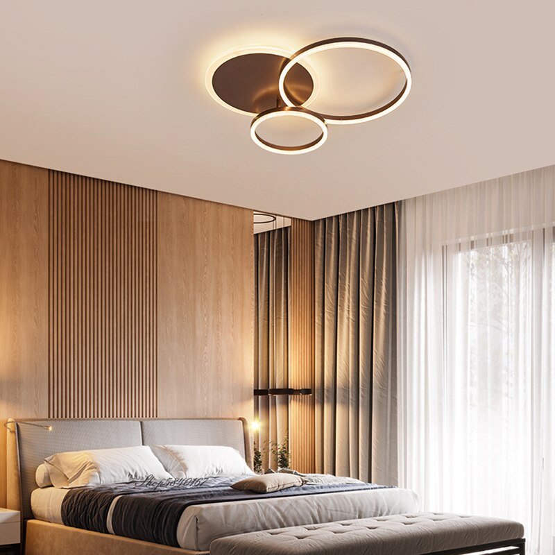 Modern Led Ceiling Light Creative Serial Rings Light Fixture for Living Room Dining Room Decor Nordic Simple Ceiling Lamp Lustre 6