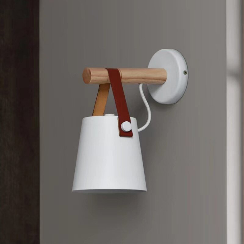 Nordic Designer Bedroom Belt Creative Simple Restaurant Bedroom Study Lamps Living Room Decoration Clothes Shop Wall Lights E27 4