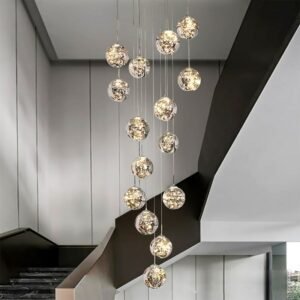 LED Nordic Chandelier Indoor Lighting Living Room Chandeliers Decoration Glass Ball Pendant Lights For Home Hotel Lobby Lamp 1